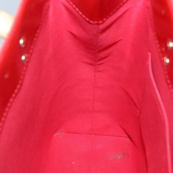 LOUIS VUITTON Monogram Vernis Reade MM Hand Bag Red Rouge LV Auth - Picture 12 of 16